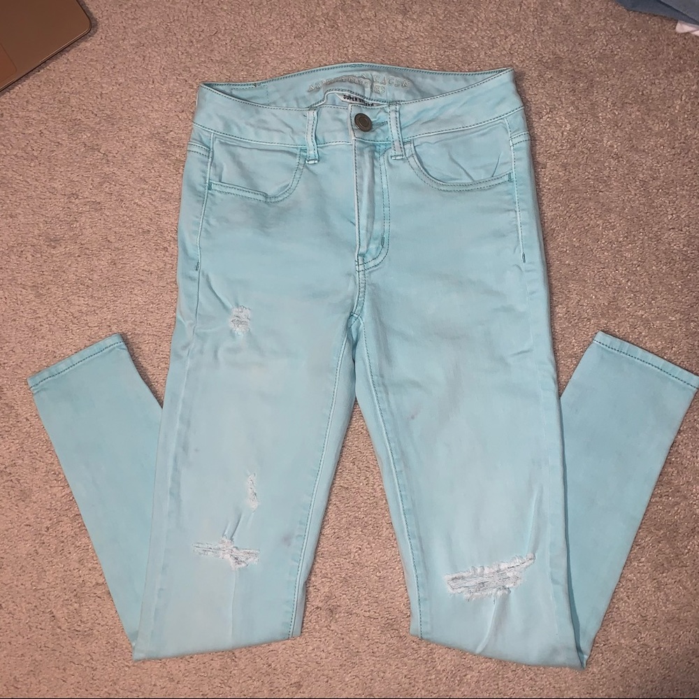 AEO Mint Mid-Rise Jegging Jeans